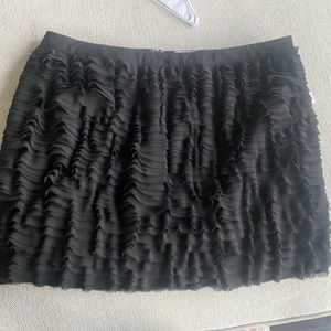 Michael Kors Black Ruffled Mini Skirt